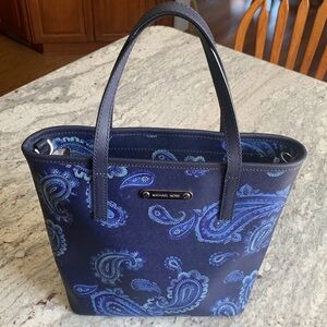 Michael Michael Kors Blue Paisley Convertable Crossbody / Tote